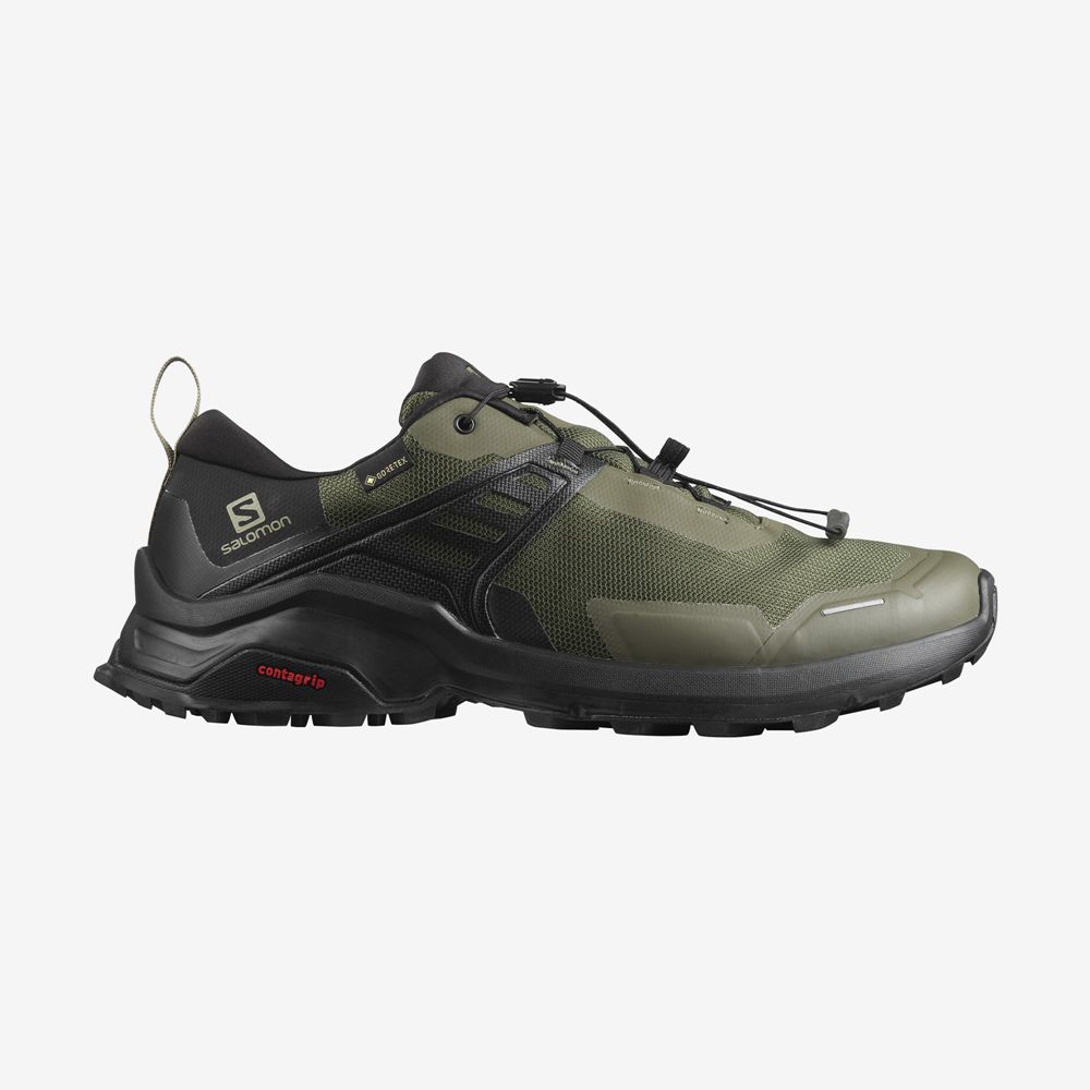 Zapatillas Trekking Salomon Hombre Verde Oliva Verde - Salomon Argentina X RAISE GORE-TEX,871564-DRF